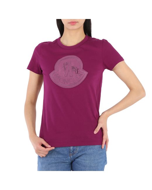 Moncler Ladies Logo Patch T-Shirt