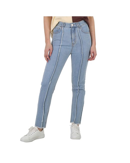 Rokh Ladies Frayed Slim Fit Jeans