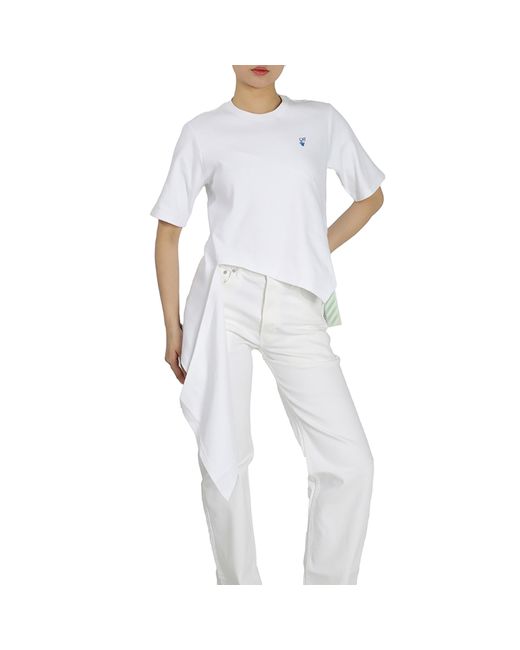 Off-White Asymmetric Short Sleeve T-Shirt White