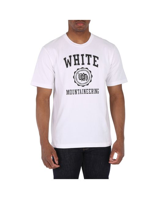White Mountaineering Short Sleeve College Logo Print T-Shirt