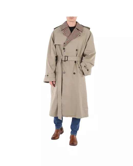 Balenciaga Brown Reversible Trench Coat