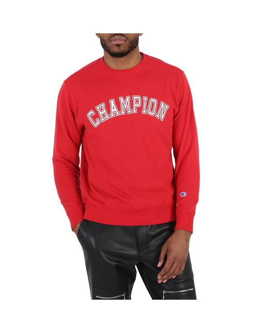 Champion Bright French Terry Varsity Crewneck Sweatshirt