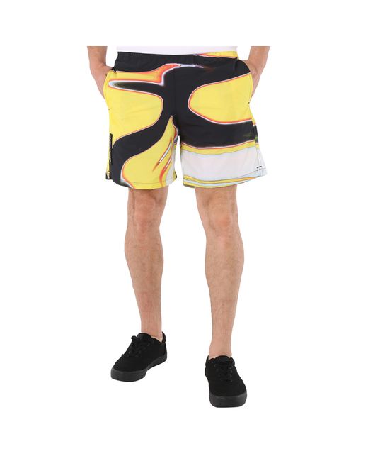 Ambush Yellow Abstract Patterned Swim Short