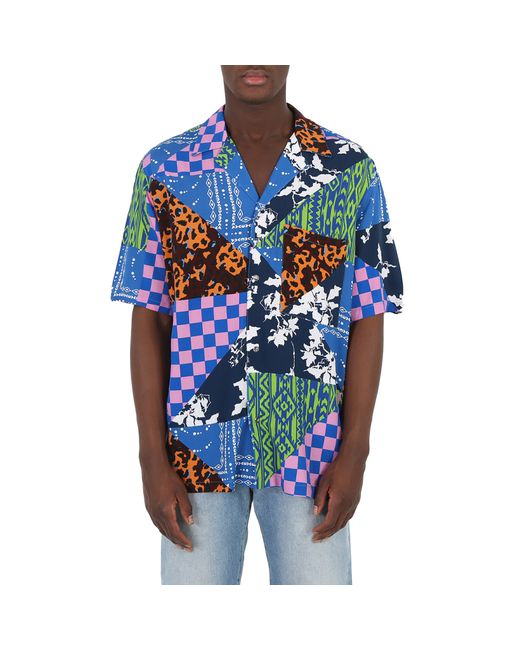 Marcelo Burlon Multicolor Mix Print Hawai Shirt