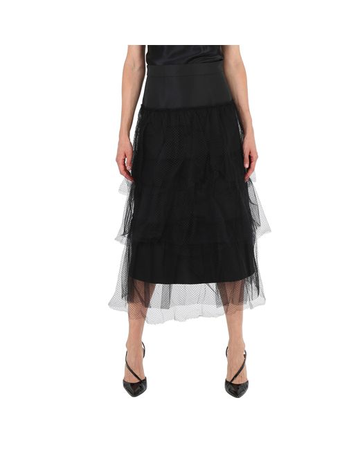 Burberry Ladies Tiered Tulle A-line Skirt
