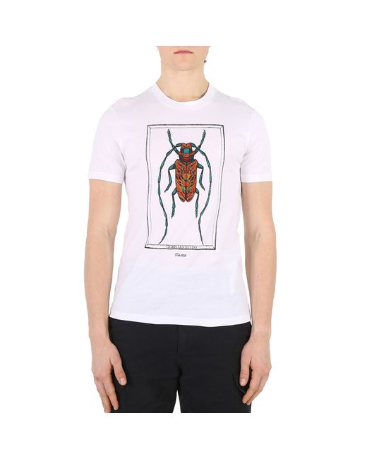 Roberto Cavalli Optic Crystal Embellished Beetle T-shirt
