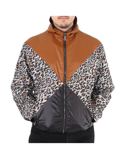 Roberto Cavalli Leopard Print Windbreaker Track Jacket