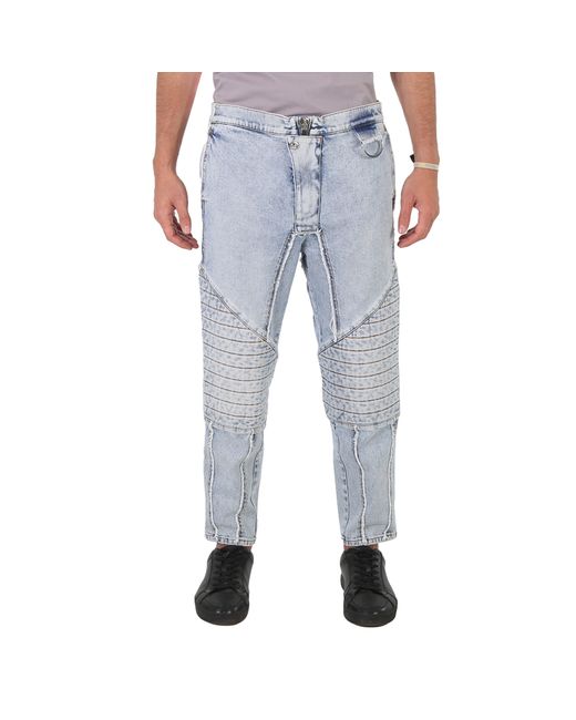 Balmain Ribbed Cotton Slim-Fit Jeans