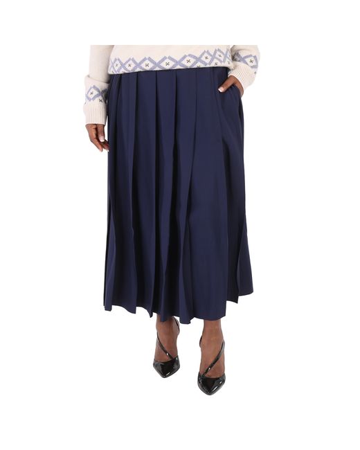 Comme Des Garçons Wool Pleated Skirt