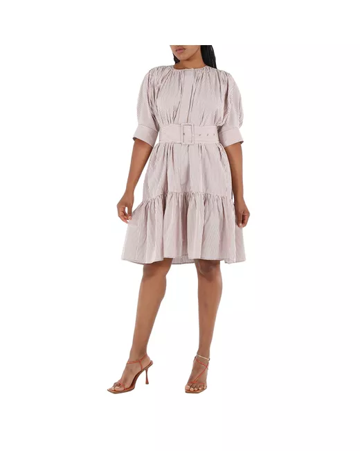 Chloé Ladies White Striped Dress Brand 36 US