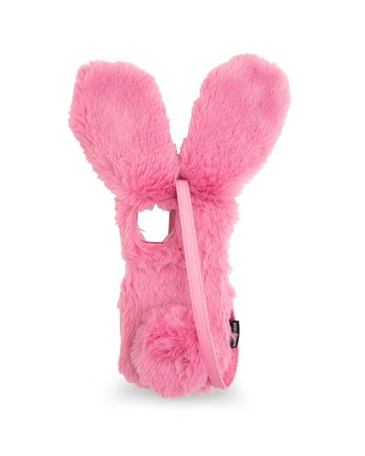 Balenciaga Rose Faux Fur Fluffy Bunny IPhone 12/12 Pro Case