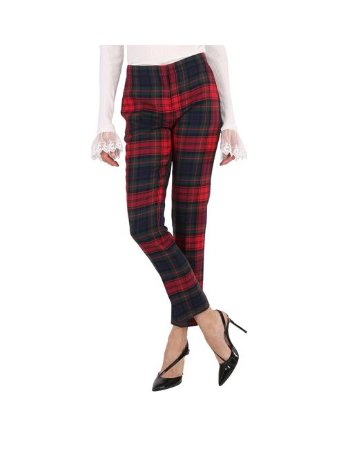 Burberry Hanover Plaid Wool Trousers Brand 4 US