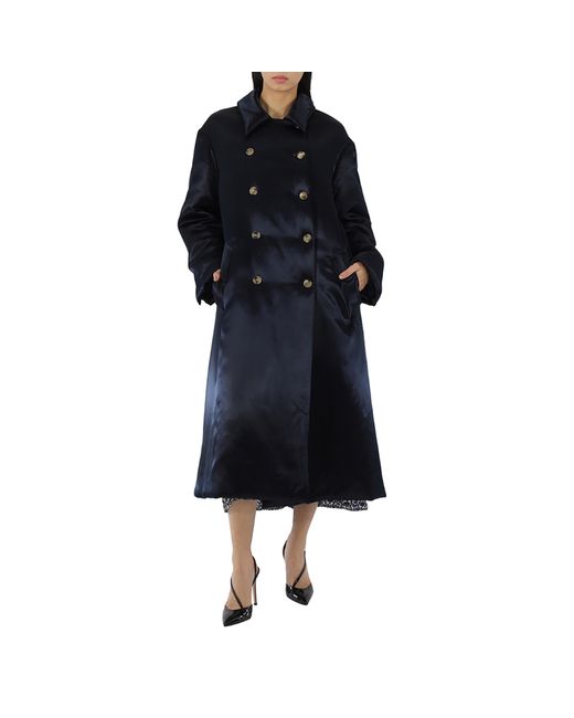 Khaite Ladies Dark Navy Luma Coat