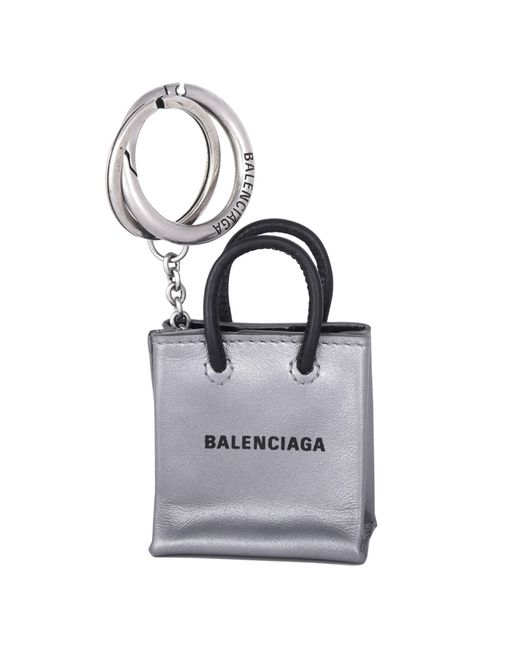 Balenciaga Mini Shopping Leather Keyring