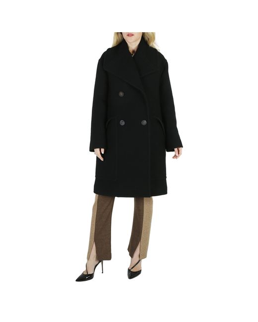 Burberry Oversize Notch Collar Double-breasted Pea Coat