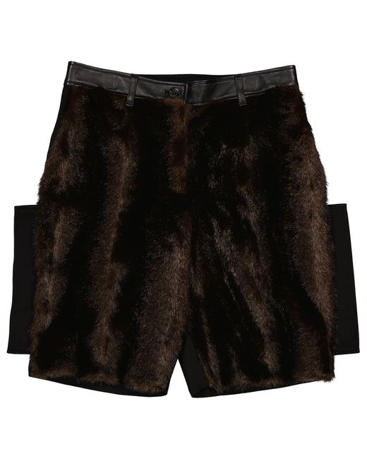 Burberry Faux Fur Panelled Shorts
