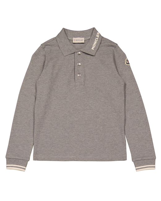 Moncler Boys Light Long-Sleeve Cotton Polo Shirt