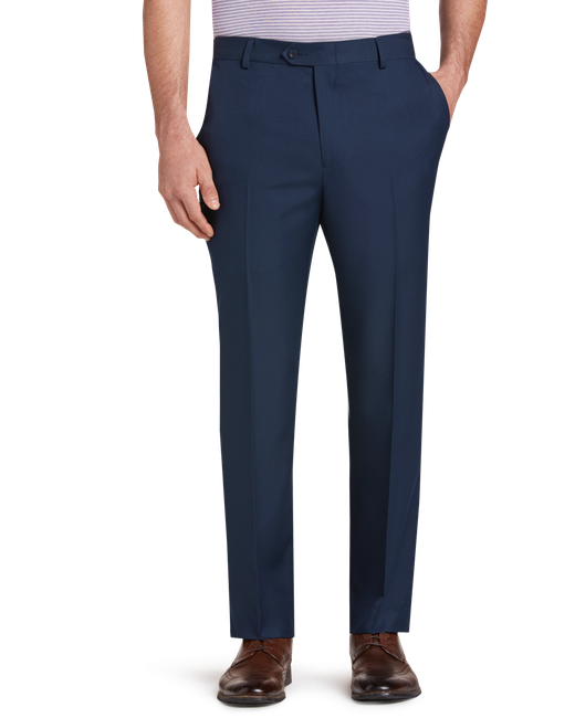 JoS. A. Bank Traveler Performance Tailored Fit Flat Front Pants 38x29