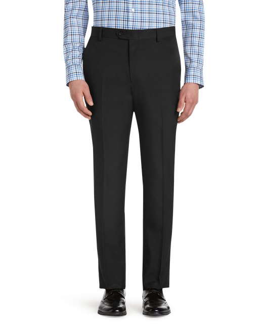 JoS. A. Bank Traveler Performance Tailored Fit Flat Front Pants 38x32