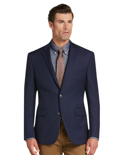 JoS. A. Bank Traveler Collection Tailored Fit Blazer Bright Navy 44 Regular