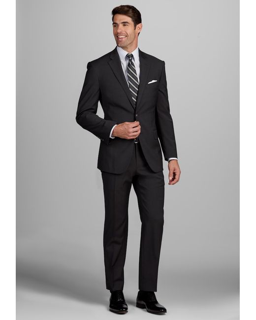 JoS. A. Bank Traveler Collection Tailored Fit Suit Separates Jacket Dark 44 Regular