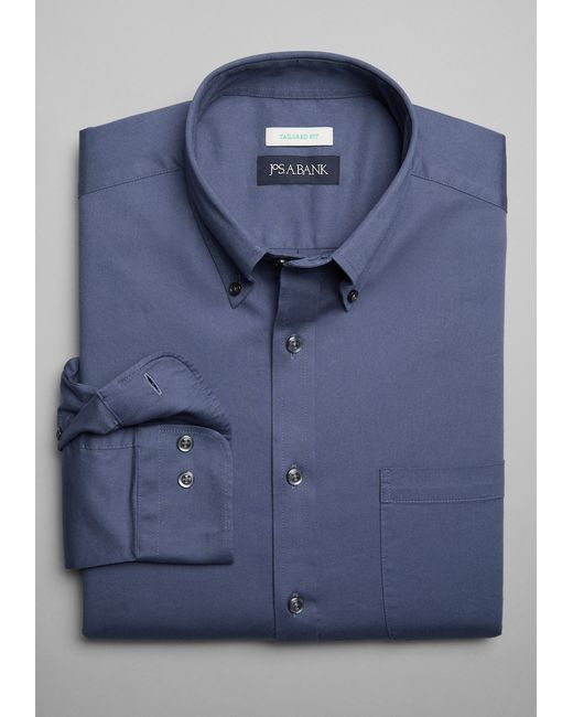 JoS. A. Bank Tailored Fit Button-Down Collar Twill Casual Shirt Medium