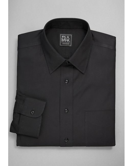 JoS. A. Bank Traveler Collection Tailored Fit Point Collar Dress Shirt 16x33