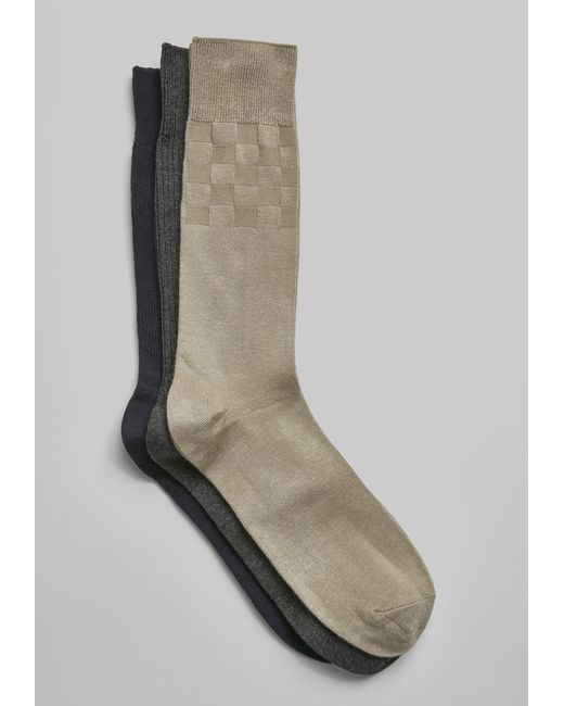 JoS. A. Bank Bamboo Textured Socks 3-Pack Mid Calf