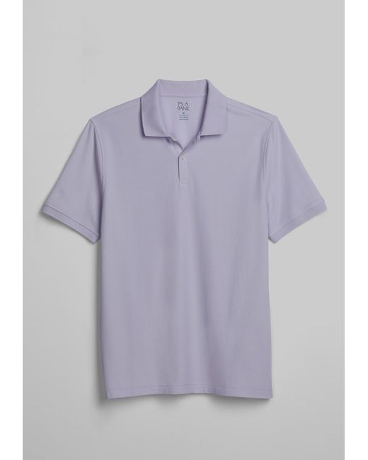 JoS. A. Bank Tailored Fit Solid Pique Polo Heather Large