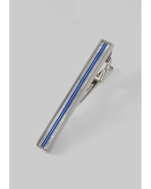 JoS. A. Bank Mother-of-Pearl and Blue Stone Tie Bar One