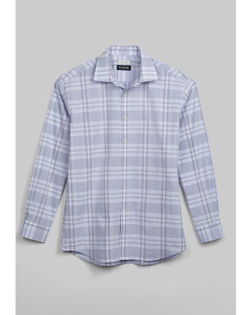 JoS. A. Bank Traditional Fit Spread Collar Large Plaid Casual Shirt
