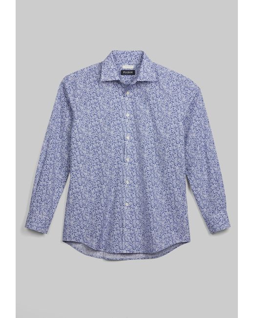 JoS. A. Bank Tailored Fit Spread Collar Floral Casual Shirt X Large