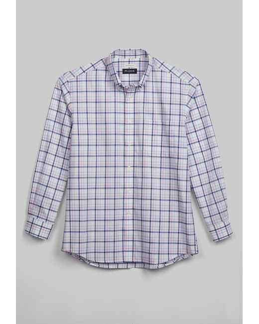 JoS. A. Bank Traditional Fit Button-Down Collar Plaid Casual Shirt Medium