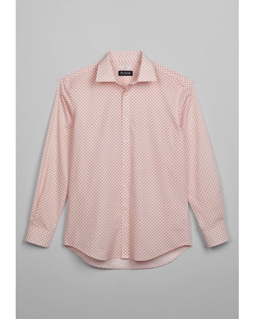 JoS. A. Bank Slim Fit Spread Collar Floral Casual Shirt Medium
