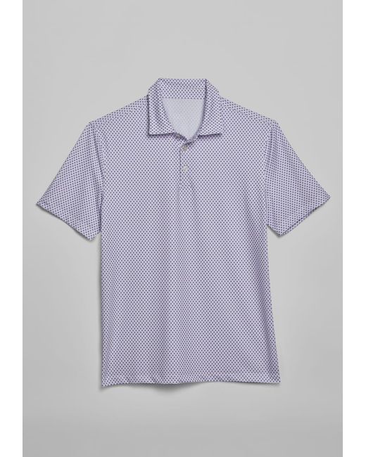 JoS. A. Bank Traveler Collection Tailored Fit Diamond Print Polo Large