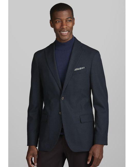 JoS. A. Bank Traveler Collection Tailored Fit Check Sportcoat 44 Regular
