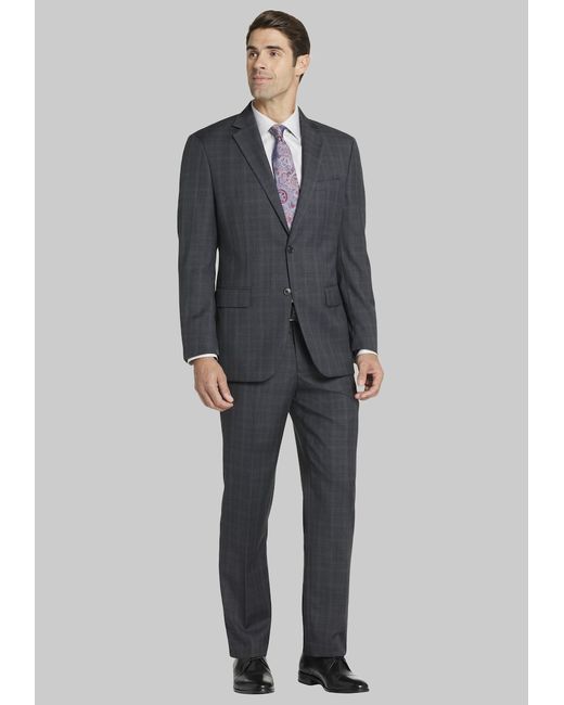 JoS. A. Bank Traditional Fit Plaid Suit 42 Long