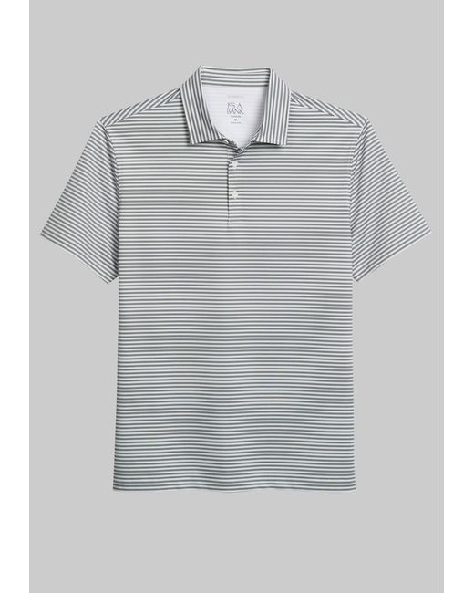 JoS. A. Bank Traveler Collection Tailored Fit Stripe Performance Polo Large