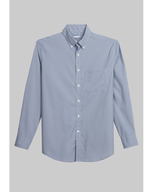 JoS. A. Bank Traveler Collection Motion Tailored Fit Small Check Casual Shirt