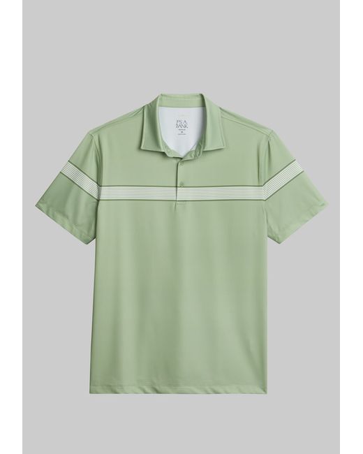 JoS. A. Bank Tailored Fit Engineered Stripe Polo Small