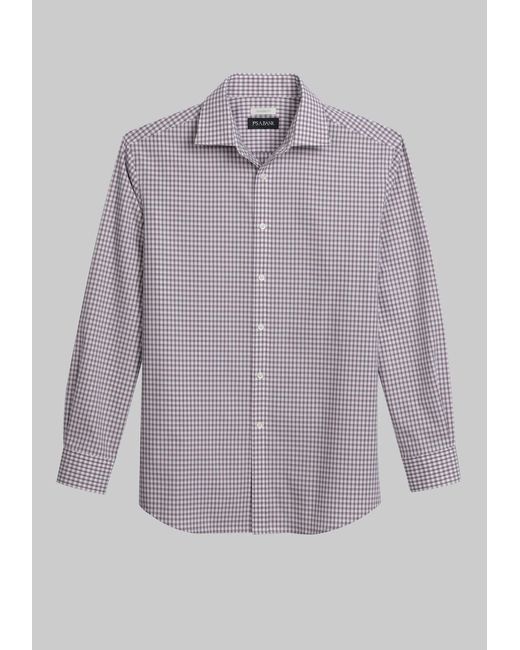 JoS. A. Bank Tailored Fit Small Check Casual Shirt X Large