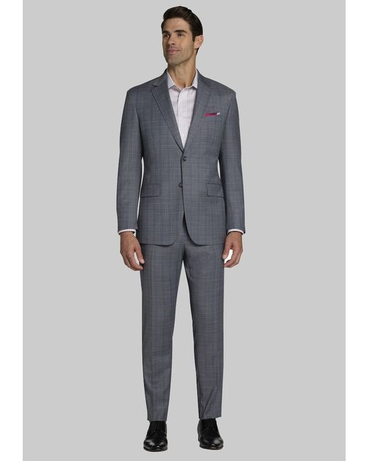 JoS. A. Bank Tailored Fit Plaid Suit 43 Regular
