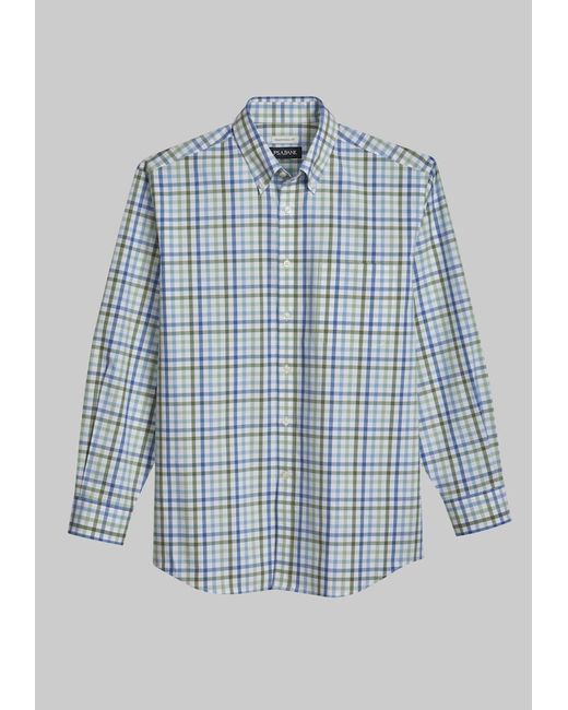 JoS. A. Bank Traditional Fit Gingham Casual Shirt X Large