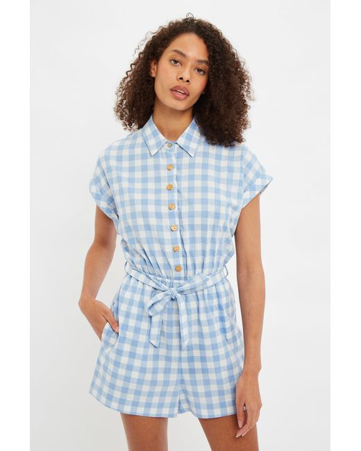 Louche Addie Picnic Check Playsuit