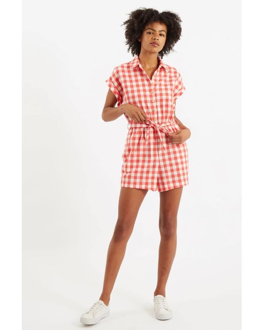 Louche Addie Picnic Check Playsuit