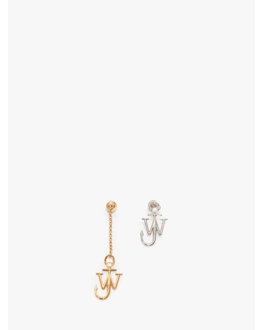 J.W.Anderson Drop Chain Earrings With Jwa Anchor Charm