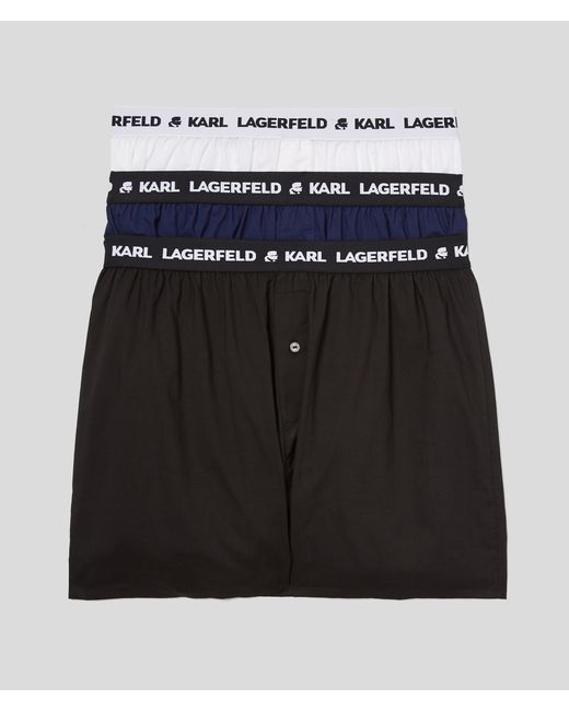 Karl Lagerfeld Karl Logo Woven Boxer Shorts 3 Pack Man