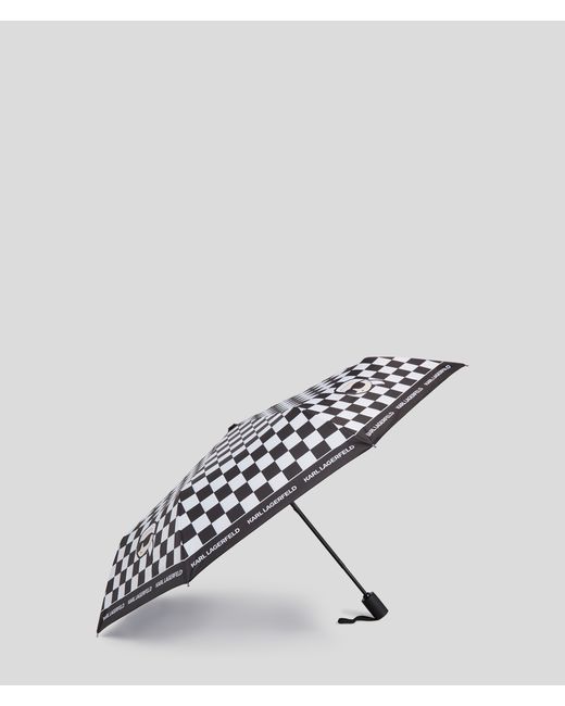 Karl Lagerfeld K/ikonik Checked Umbrella One