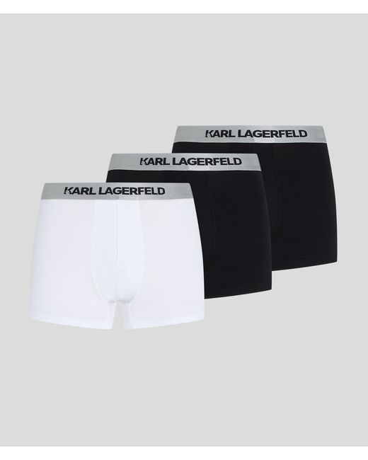Karl Lagerfeld Metallic Karl Logo Trunks 3 Pack Man