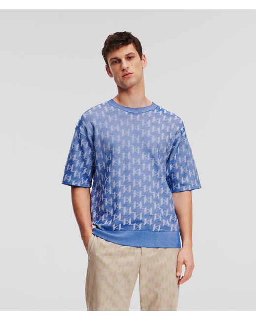 Karl Lagerfeld Kl Monogram Knitted T-shirt Man